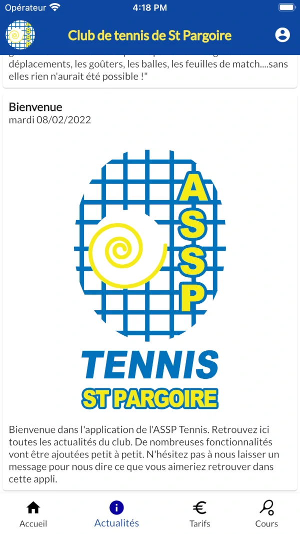 Assp Tennis App